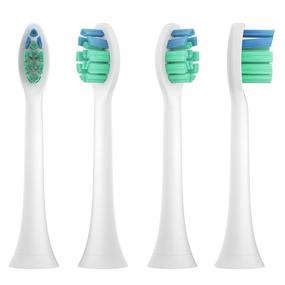 img 2 attached to Plackers Pro Sonic Clean Brush Heads - 1 Year Supply, 4 Count (Compatible with Philips Sonicare Click-On Electric Toothbrushes)