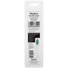 img 1 attached to Plackers Pro Sonic Clean Brush Heads - 1 Year Supply, 4 Count (Compatible with Philips Sonicare Click-On Electric Toothbrushes)