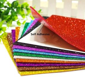 img 3 attached to ✨ Glitter Foam Sheet Sparkles: Self Adhesive 10-Pack for Children's Craft Activities - DIY Cutters Art &amp; Assorted Colors