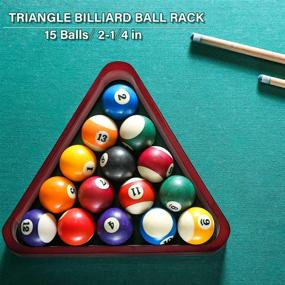 img 3 attached to 🎱 Skylety 2-Piece Wooden Billiard Ball Rack Set: Solid Wood 2-1/4 inches Billiard 8-Ball Triangle Rack and 9-Ball Diamond Billiard Rack for Pool Table