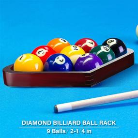 img 2 attached to 🎱 Skylety 2-Piece Wooden Billiard Ball Rack Set: Solid Wood 2-1/4 inches Billiard 8-Ball Triangle Rack and 9-Ball Diamond Billiard Rack for Pool Table