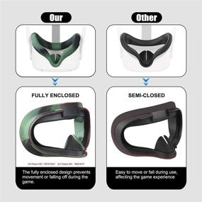 img 3 attached to Esimen VR Silicone Cover Eye Pad for Oculus Quest 2: Sweat-Proof, Lightproof, Non-Slip, Washable - Enhance Comfort and Hygiene during VR Experience!