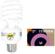 🐢 wacool spiral compact uvb reptile light: high energy efficiency uvb 10.0 bulb and test card kit for reptiles, snakes, lizards, insects, turtles, tortoises, geckos, and more (26w) logo