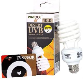 img 3 attached to 🐢 WACOOL Spiral Compact UVB Reptile Light: High Energy Efficiency UVB 10.0 Bulb and Test Card Kit for Reptiles, Snakes, Lizards, Insects, Turtles, Tortoises, Geckos, and More (26W)