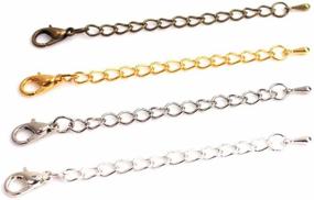 img 1 attached to 📿 Pack of 20 Gold Bracelet Necklace Extender Chains 4" Length with Lobster Clasps - DIY Findings for Jewelry, Extender Tail Chain