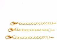 📿 pack of 20 gold bracelet necklace extender chains 4" length with lobster clasps - diy findings for jewelry, extender tail chain logo