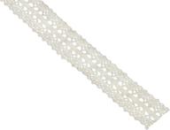 x10yd white crochet lace ribbon crafting logo