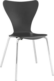 img 3 attached to 🪑 Enhanced SEO: Modway Ernie Mid-Century Modern Stacking Chair for Kitchen and Dining Room in Black Wood