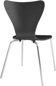 img 1 attached to 🪑 Enhanced SEO: Modway Ernie Mid-Century Modern Stacking Chair for Kitchen and Dining Room in Black Wood