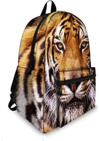 img 3 attached to JeremySport Canvas Animal Tiger School Backpacks