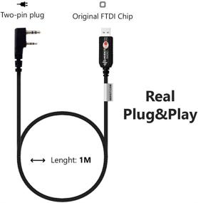 img 3 attached to Mirkit USB FTDI Programming Cable Model 3 Black For Flashing Analogue Ham Radio: Baofeng