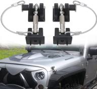 sukemichi jk hood latches for jeep wrangler jk unlimited sahara 2007-2017 - eliminate hood flutter with locking aluminum latches (1 pair) logo
