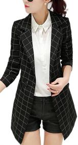 img 1 attached to Womens Vintage Sleeve Casual Jacket
