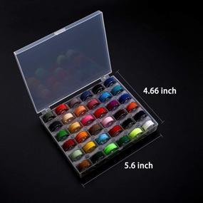 img 1 attached to 🧵 Enhance Your Sewing Experience with Mipruct 36 Pack Bobbins for Brother Sewing Machine: SA156 Bobbins, Class 15, and Convenient Storage Box Included!