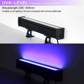 img 3 attached to FAISHILAN 4 Pack UV LED Black Light Bar - 24W Blacklight with 5ft US Plug & Switch for Stage Lighting, Halloween, Body Paint, Fluorescent Poster - Glow in The Dark Party Supplies