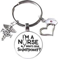 nurse appreciation keychain healthcare superpower logo