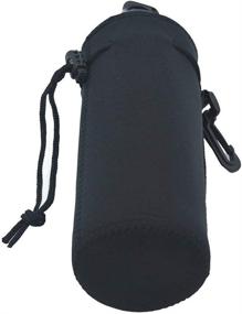 img 1 attached to 🍼 Orchidtent Neoprene Water Bottle Sleeve - Portable Insulated Cooler Carrier Cover Tote Bag with Holder Strap for Kids, Children, Women, Men, and Bikers