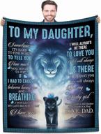 👨 motnsa blanket for daughters - dad printed quilts fleece blankets birthday gift | ultra-soft, micro light-weight, warm bed plush throw blanket (daughter from dad, 50"x60") logo