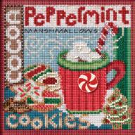 🎅 counted cross stitch kit - mill hill santa's treats: 5x5-inch dimensions logo