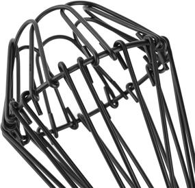 img 2 attached to 💡 Black Industrial Vintage Style Light Cage for Pendant Lights - Licperron Lamp Guard, Adjustable Lamp Cage, 4 Pack