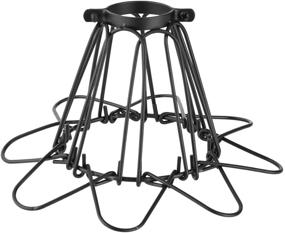 img 3 attached to 💡 Black Industrial Vintage Style Light Cage for Pendant Lights - Licperron Lamp Guard, Adjustable Lamp Cage, 4 Pack