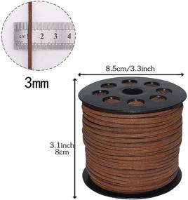 img 2 attached to Premium Quality ZKC 3mm x100 Yards Coffee Suede Cord: Ideal for Bracelet, Necklace, Beading & More!