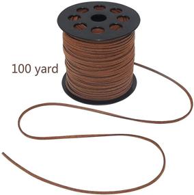 img 3 attached to Premium Quality ZKC 3mm x100 Yards Coffee Suede Cord: Ideal for Bracelet, Necklace, Beading & More!