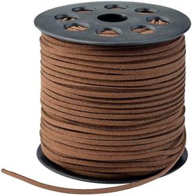 img 4 attached to Premium Quality ZKC 3mm x100 Yards Coffee Suede Cord: Ideal for Bracelet, Necklace, Beading & More!