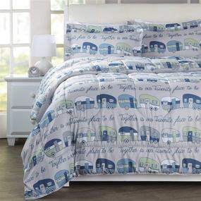 img 1 attached to 🛏️ The Lakeside Collection Together Comforter Set - Full or Queen Size with 2 Pillow Shams