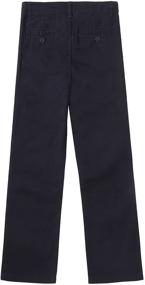 img 1 attached to 👖 Cotton Stretchy Twill Adjust Waist Pants for Girls' School Uniforms: Bienzoe's Perfect Choice