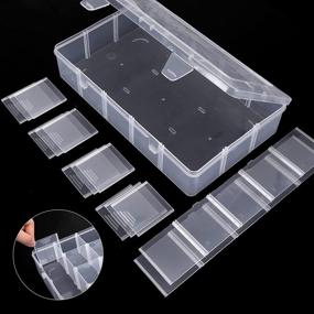 img 2 attached to 📦 SGHUO 15 Large Grids Organizer Box for Washi Tape, Pack of 3 - 15 Compartment Plastic Storage Box with Dividers for Ribbon, Crafts, Art Supplies, Tackle Box - Size 10.9x6.5x2.2 inches