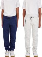 tony hawk boys 2-pack fleece jogger sweatpants with zippered pockets, easy pull-on pants for kids logo
