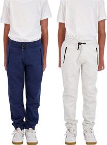 img 4 attached to TONY HAWK Boys 2-Pack Fleece Jogger Sweatpants with Zippered Pockets, Easy Pull-On Pants for Kids