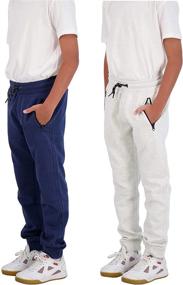 img 3 attached to TONY HAWK Boys 2-Pack Fleece Jogger Sweatpants with Zippered Pockets, Easy Pull-On Pants for Kids