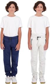 img 2 attached to TONY HAWK Boys 2-Pack Fleece Jogger Sweatpants with Zippered Pockets, Easy Pull-On Pants for Kids