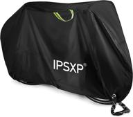 ipsxp bike cover for 1-3 bikes: waterproof, anti-uv, ripstop material, 29er mountain road electric bike motorcycle outdoor storage with lock hole & storage bag (l 208 x h 112 x w 76cm) logo