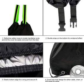 img 2 attached to IPSXP Bike Cover for 1-3 Bikes: Waterproof, Anti-UV, Ripstop Material, 29er Mountain Road Electric Bike Motorcycle Outdoor Storage with Lock Hole & Storage Bag (L 208 x H 112 x W 76cm)