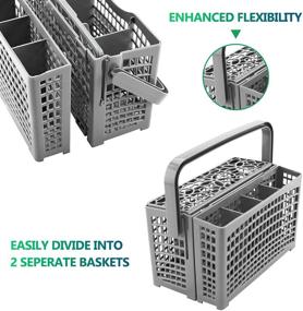 img 1 attached to 🍴 Universal Dishwasher Silverware Replacement Cutlery Basket - 2 in 1 Utensil Basket with Handle by Cenipar: Convenient and Versatile