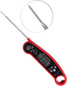 img 1 attached to YOUSAL Instant Digital Food and Meat Thermometer - Waterproof - Ultra Fast Reading - Large Backlit LCD Display & Calibration- Stainless Steel Probe - Ideal for Grill, Oven, Baking, and Candy - Outdoor Cooking