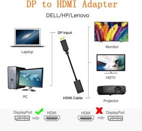 img 3 attached to Enhanced Performance: DisplayPort to HDMI Adapter for Industrial Electrical Devices