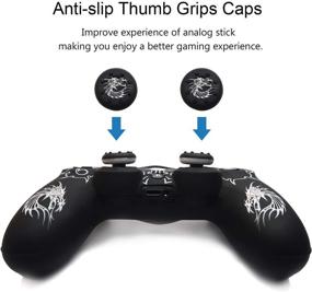 img 1 attached to 🎮 PS4 Controller Skin, BRHE Anti-Slip Grip Silicone Cover Protector Case - Compatible with PS4 Slim/PS4 Pro Wireless/Wired Gamepad Controller - Includes 2 Cat Paw Thumb Grip Caps (White)