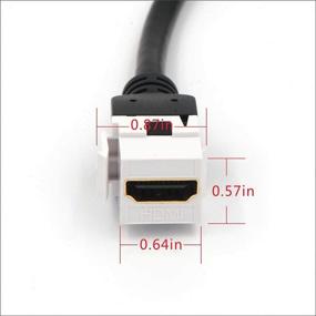 img 2 attached to 🔌 VCE 5-Pack HDMI Кейстоун Jack Адаптер - HDMI Женский к Женской Пигтейл Удлинительный Кабель, Разъем Jack, длиной 6 дюймов