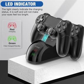 img 2 attached to 🎮 Y Team Dual USB PS4 Controller Charger Docking Station - Compatible with PS4/Slim/PS4 Pro - Charging Stand Station