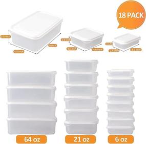 img 2 attached to 🍱 HORLIMER 36 Pcs Food Storage Containers Set: BPA-Free Plastic Meal Prep Freezer Container with Lids - Stackable and Reusable