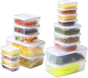 img 4 attached to 🍱 HORLIMER 36 Pcs Food Storage Containers Set: BPA-Free Plastic Meal Prep Freezer Container with Lids - Stackable and Reusable