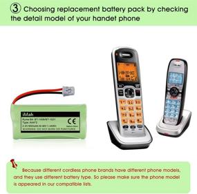 img 1 attached to 🔋 iMah BT-1021 BBTG0798001 Phone Battery - Compatible with Uniden BT1021 D1361 D1364 D1481 D1483 D1680 D1685 D1688 D1760 D1780 D1788 D1880 D2998 D3097 D3098 DECT2185 Handset Telephone - Pack of 3