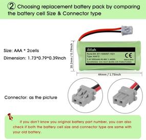 img 2 attached to 🔋 iMah BT-1021 BBTG0798001 Phone Battery - Compatible with Uniden BT1021 D1361 D1364 D1481 D1483 D1680 D1685 D1688 D1760 D1780 D1788 D1880 D2998 D3097 D3098 DECT2185 Handset Telephone - Pack of 3