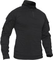 👕 tacvasen men's military shirts: slim fit pullover, long sleeve, 1/4 zip t-shirt - tactical comfort for active men logo
