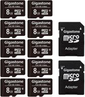 💾 gigastone 8 гб 10-пак micro sd карта - full hd видео, камера наблюдения, экшн-камера дрон, 80 мб/с micro sdhc класс 10 логотип