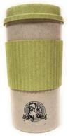 hairy duck - 100% bamboo reusable portable cup - eco-friendly & dishwasher safe - 16oz with sleeve, lid & stir stick logo